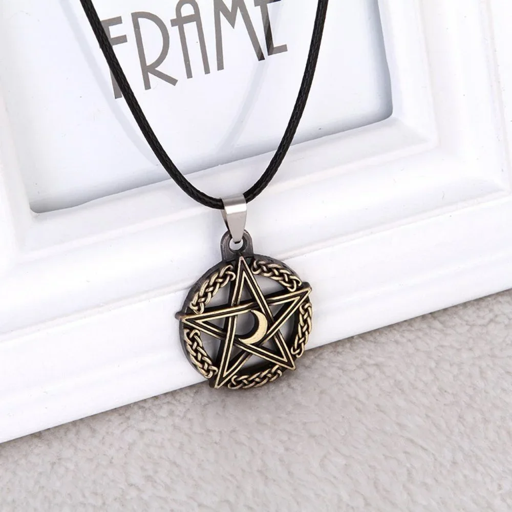 ❤️Foreign trade Viking leather rope necklace, N90201P147